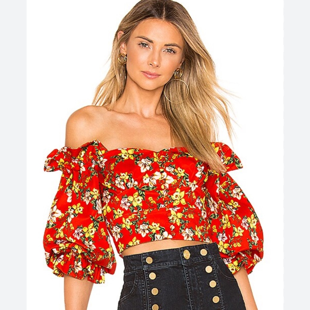 Marissa Webb Kai print top size Small